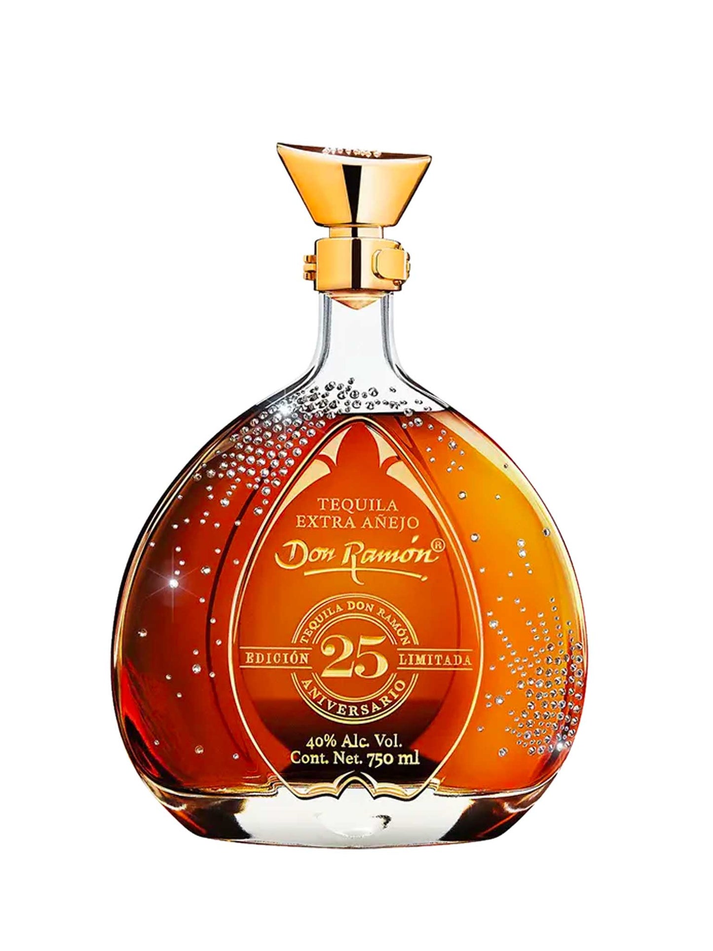 Don Ramon Tequila 25th Anniversario Swarowski Crystals Extra Anejo 750mL