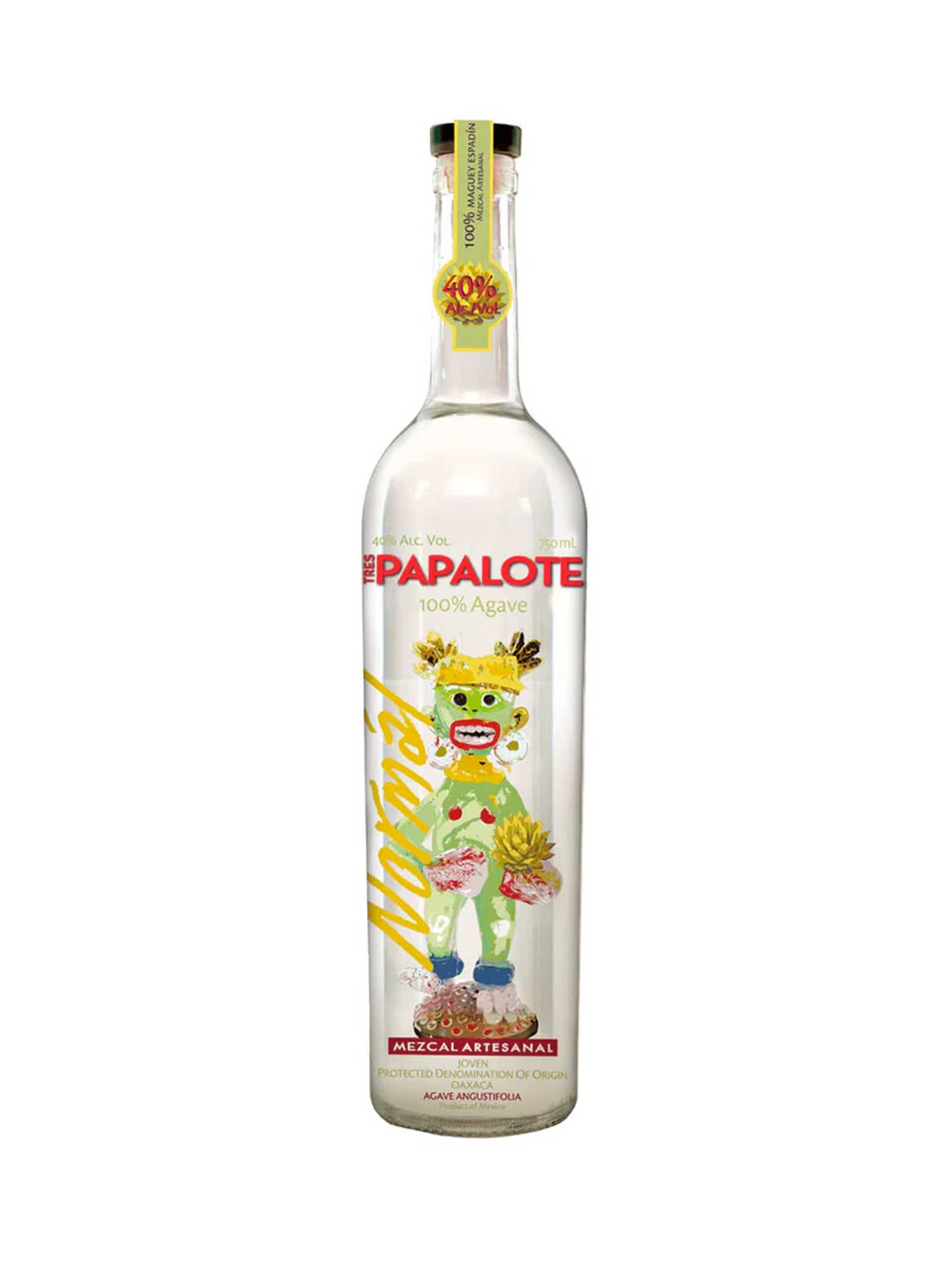 Tres Papalote Mezcal Artesanal Joven Espadin 750mL