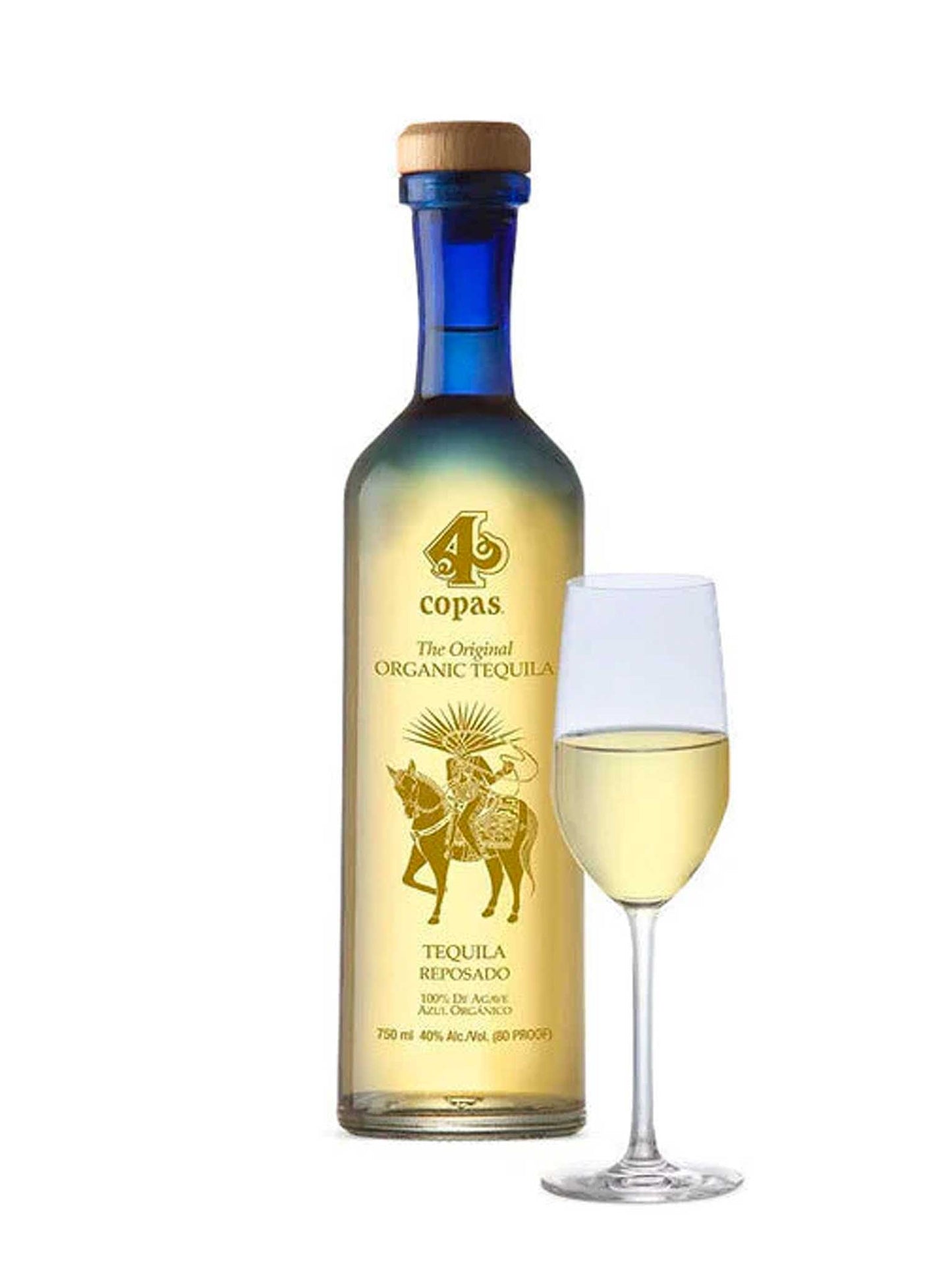 4 Copas Organic Reposado Tequila 750mL
