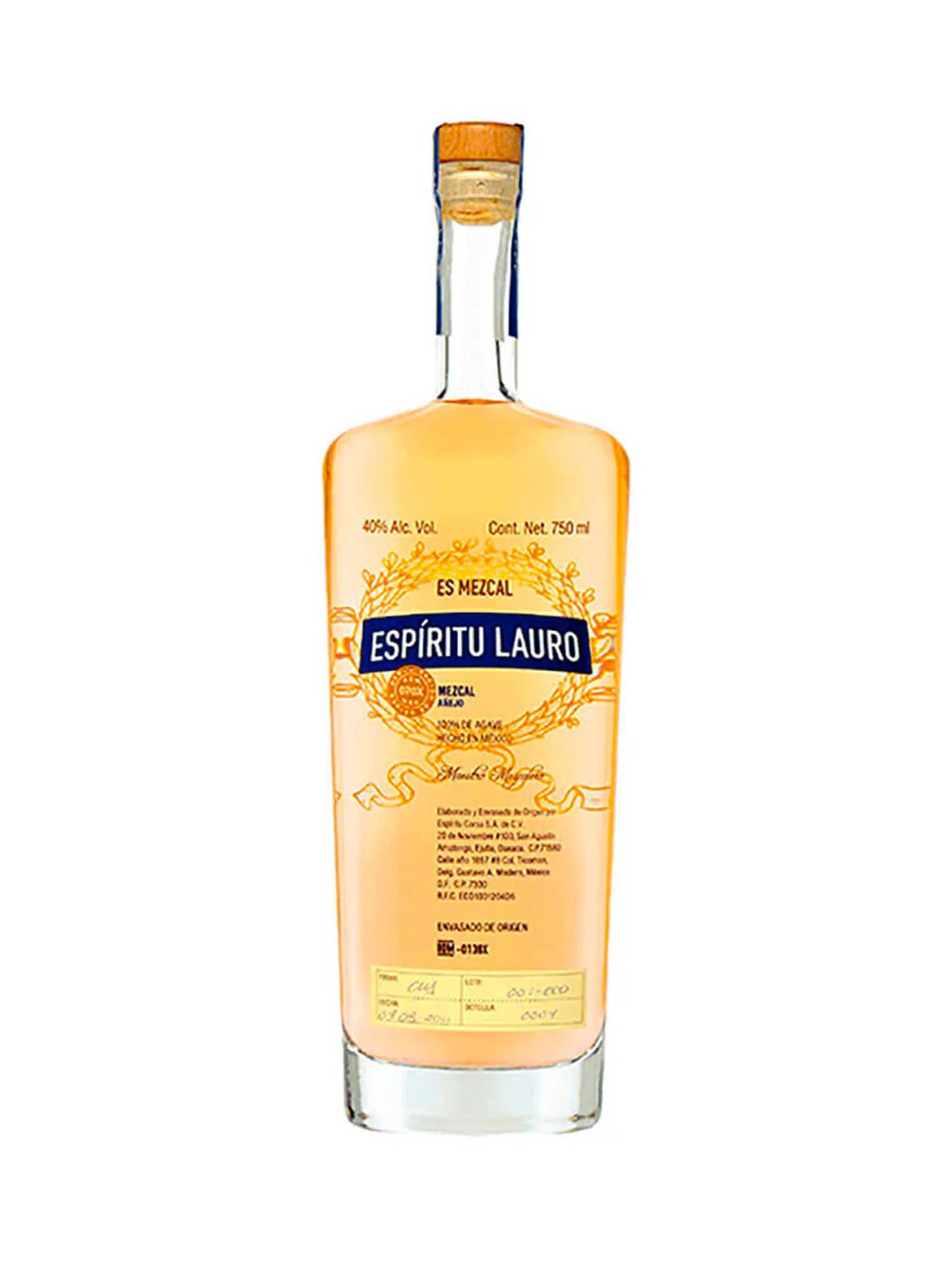 Espiritu Lauro Mezcal Anejo 750mL