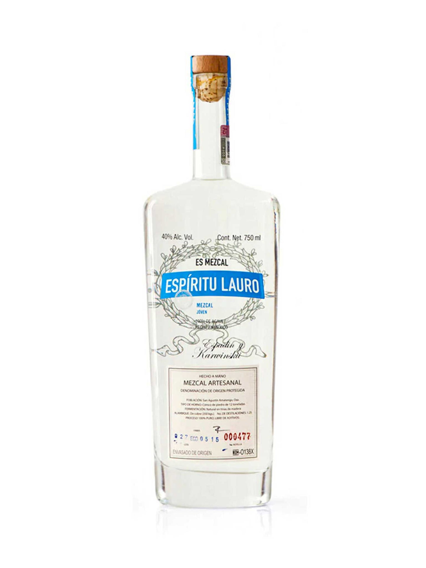 Espiritu Lauro Mezcal Joven 750mL