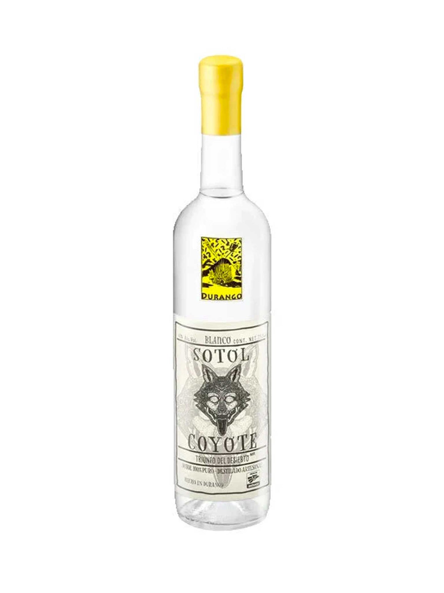 Sotol Coyote Durango Blanco (Yellow Label) Dasylirion Texano 750mL
