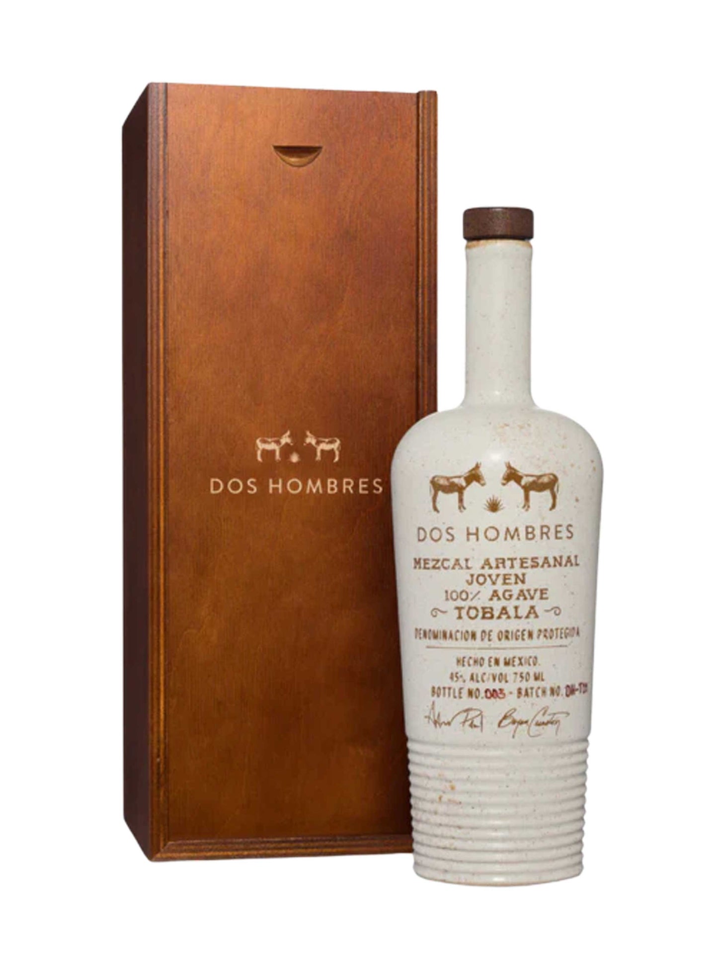 Dos Hombres Mezcal Joven Artesanal Tobala Joven 750mL