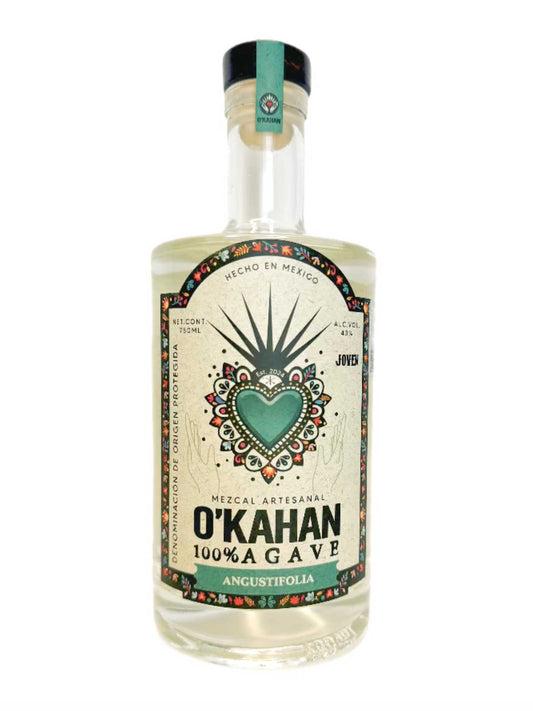 O'Kahan Agave Angustifolia Mezcal Artesanal 43% ABV (750mL)