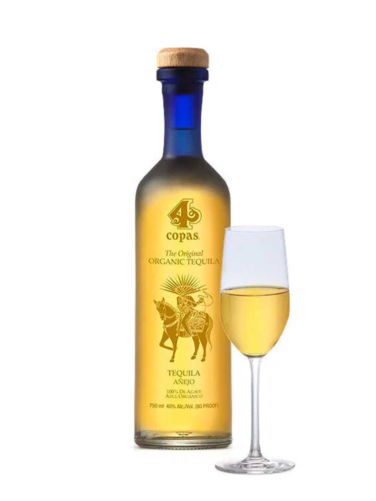 4 Copas Organic Anejo Tequila 750mL