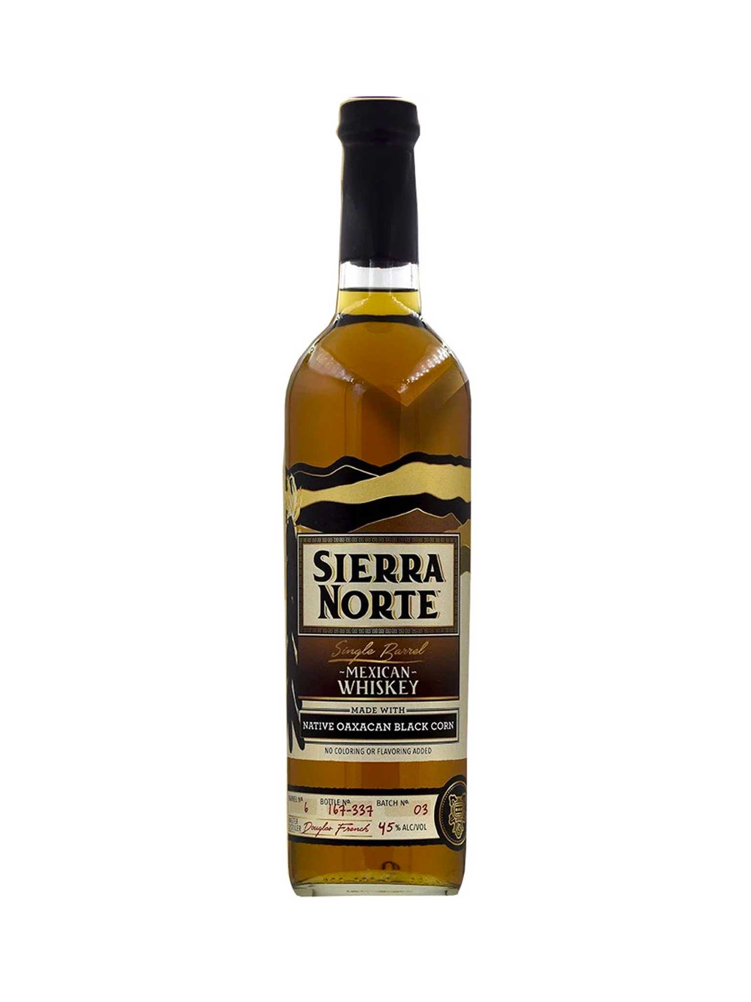 Sierra Norte Single Barrel Mexican Whiskey (Black Label) 750mL