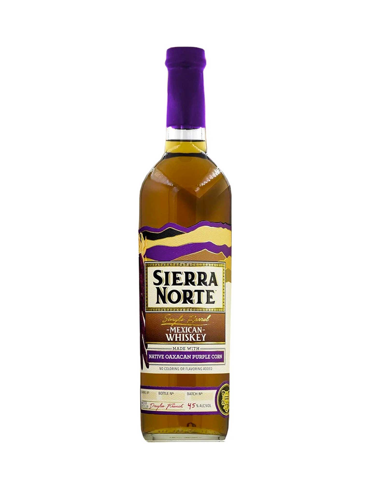 Sierra Norte Single Barrel Mexican Whiskey (Purple Label) 750mL