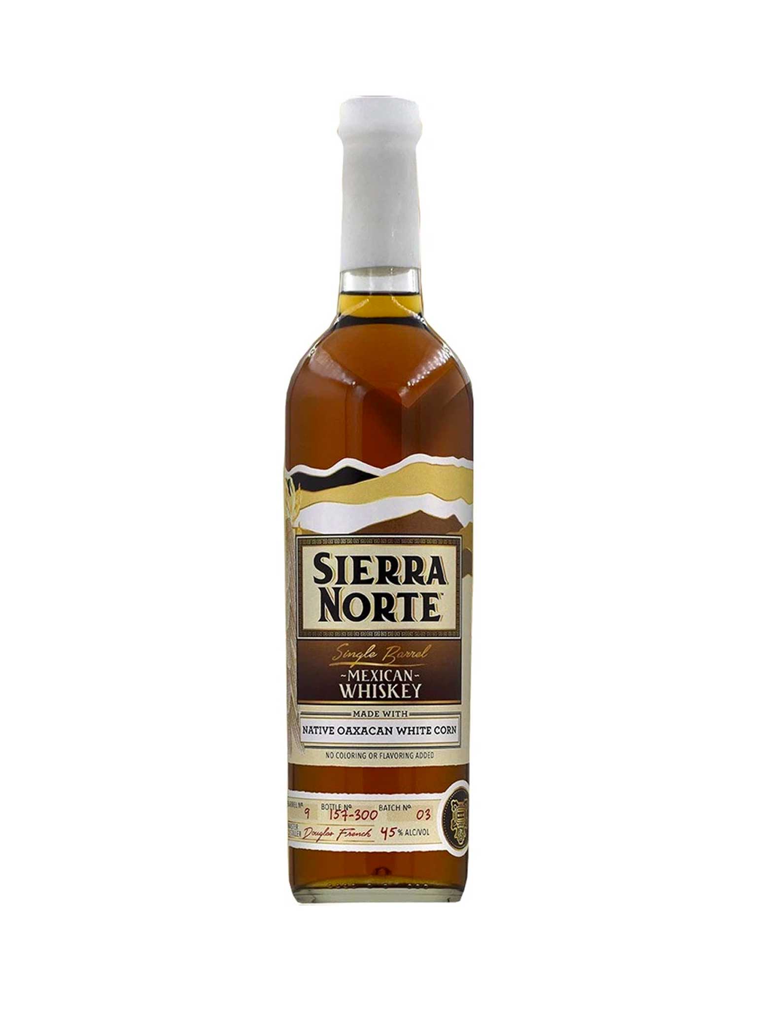 Sierra Norte Single Barrel Mexican Whiskey (White Label) 750mL