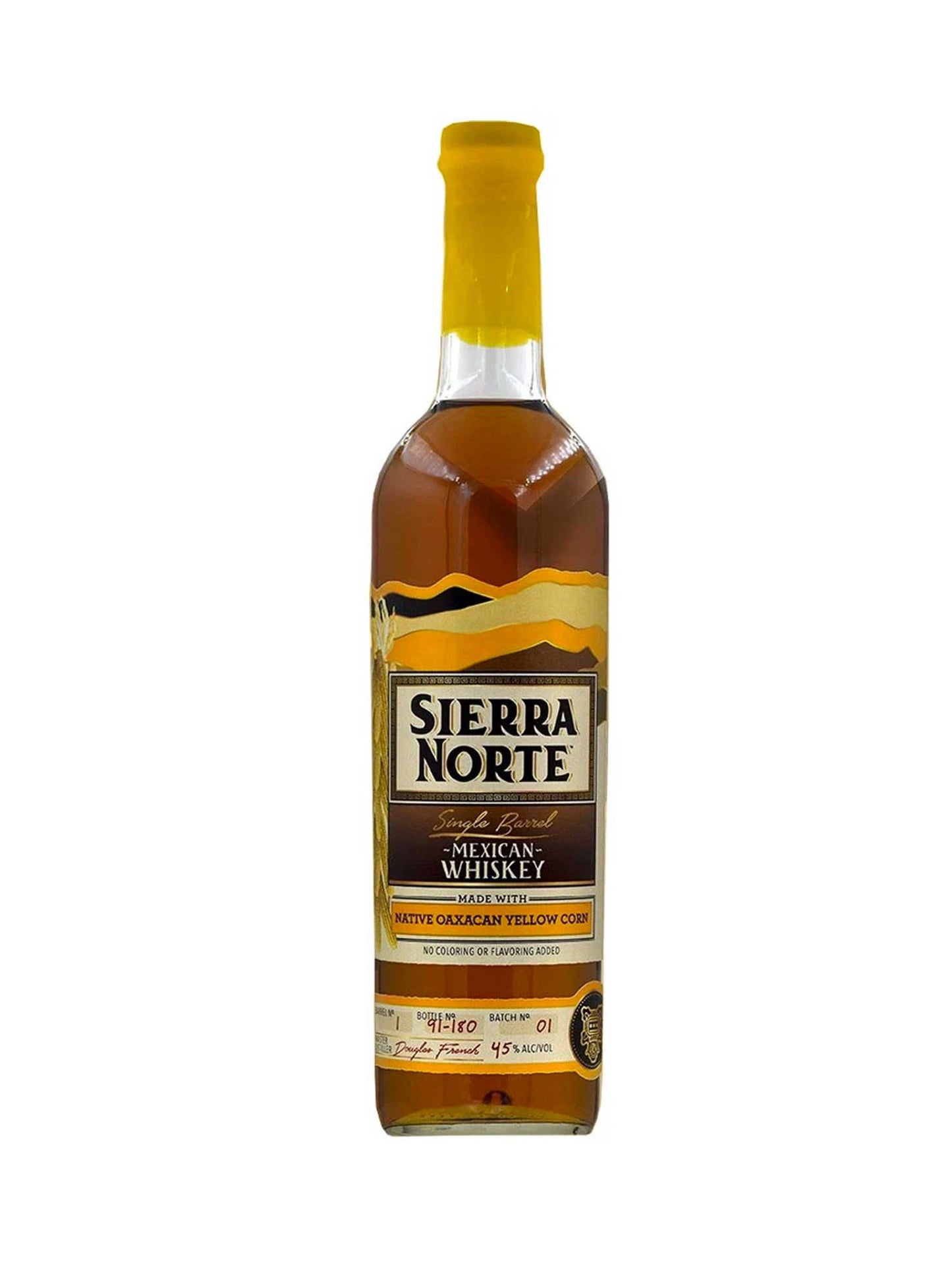 Sierra Norte Single Barrel Mexican Whiskey (Yellow Label) 750mL